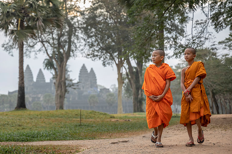 Buddhist Novice Monks at Angkor Wat