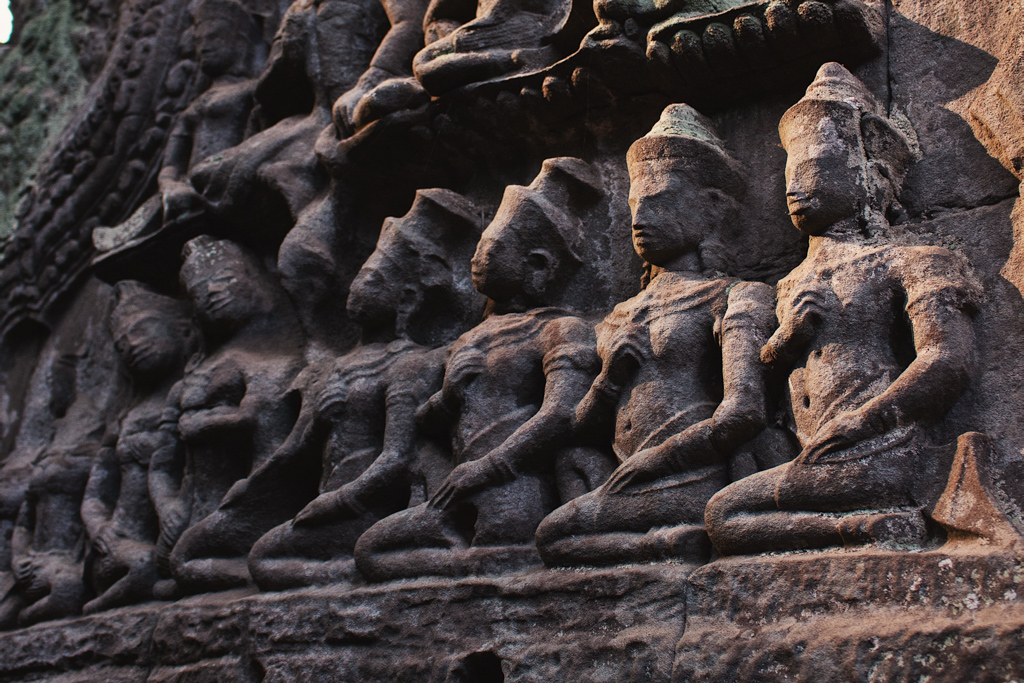 Fabulous Stone Sculpture at Ta Prohm Temple, Siem Reap, Cambodia