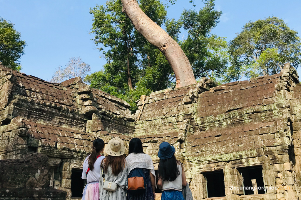 Happy -small group tour at Ta Prohm temple